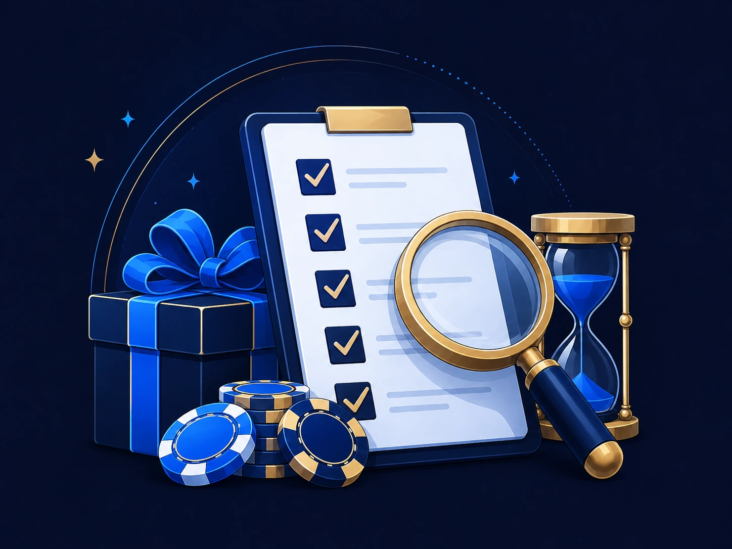 Casino bonus terms editorial illustration