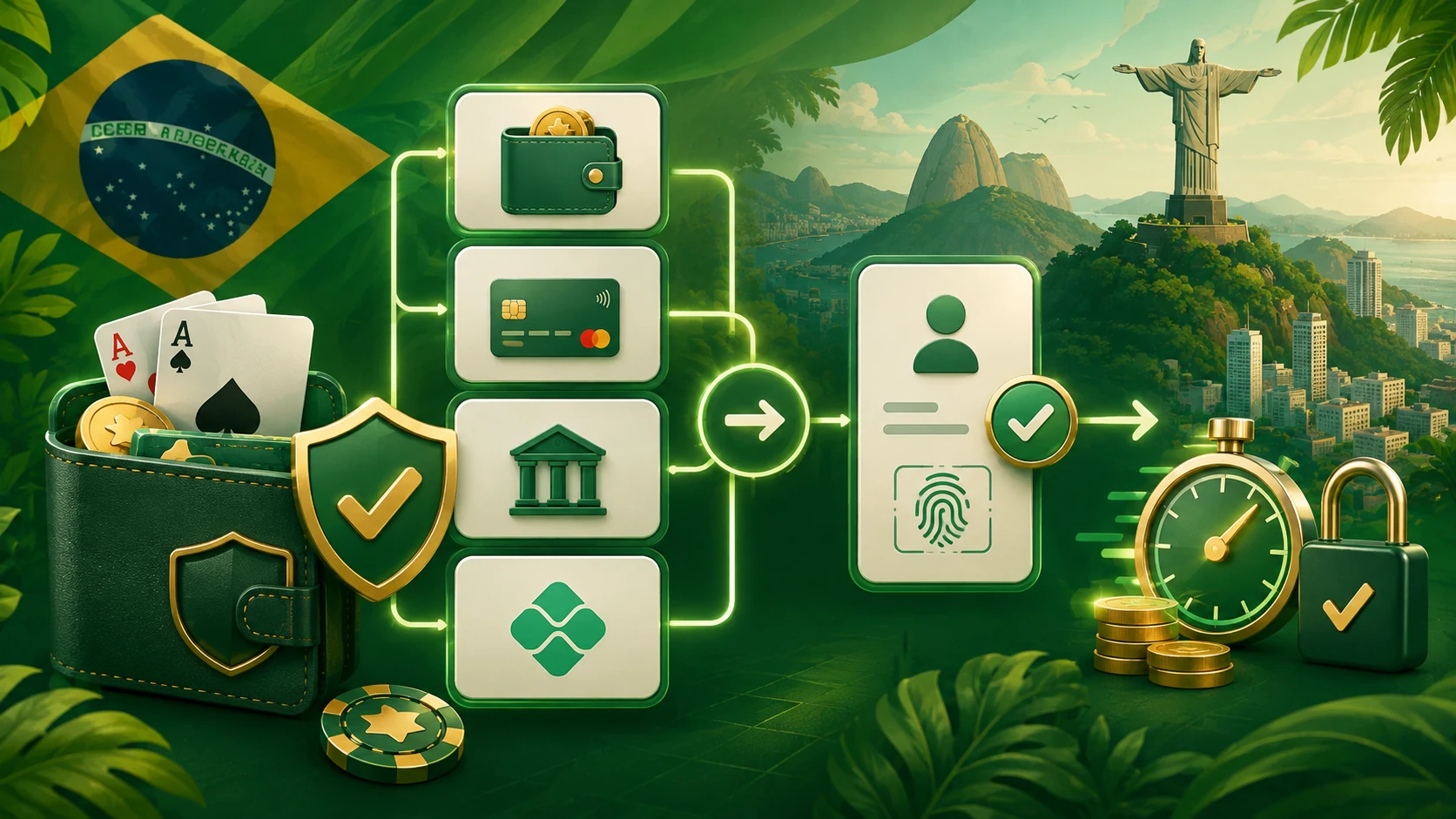 Deposit methods comparison illustration